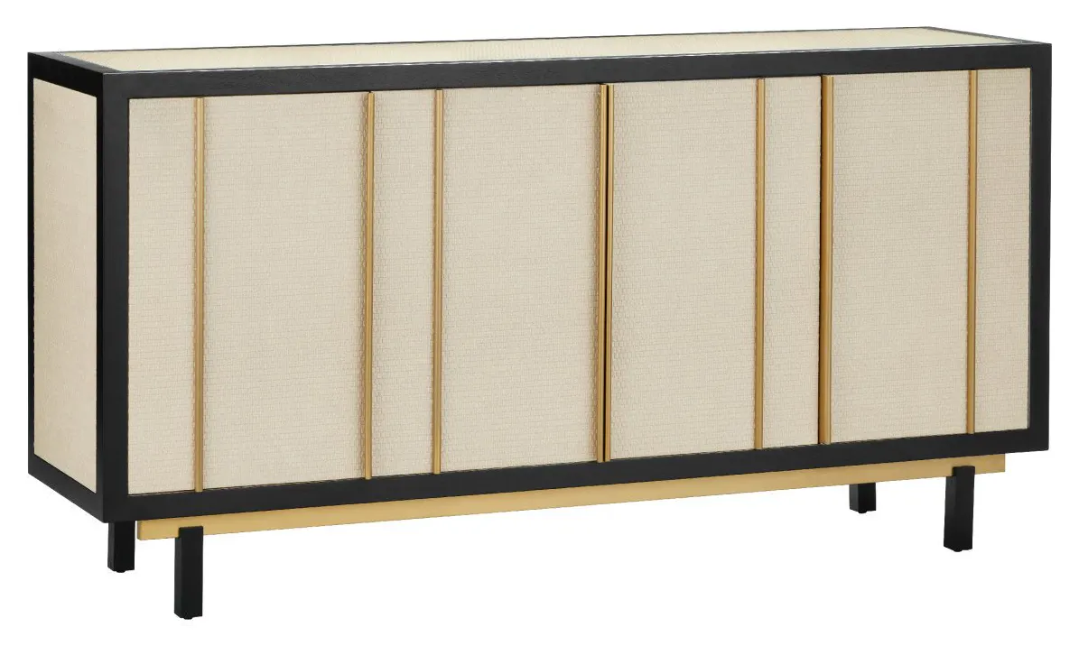 Currey and Company 3000-0300 Deanna Raffia Credenza Currey and Company 3000-0300 Deanna Raffia Credenza