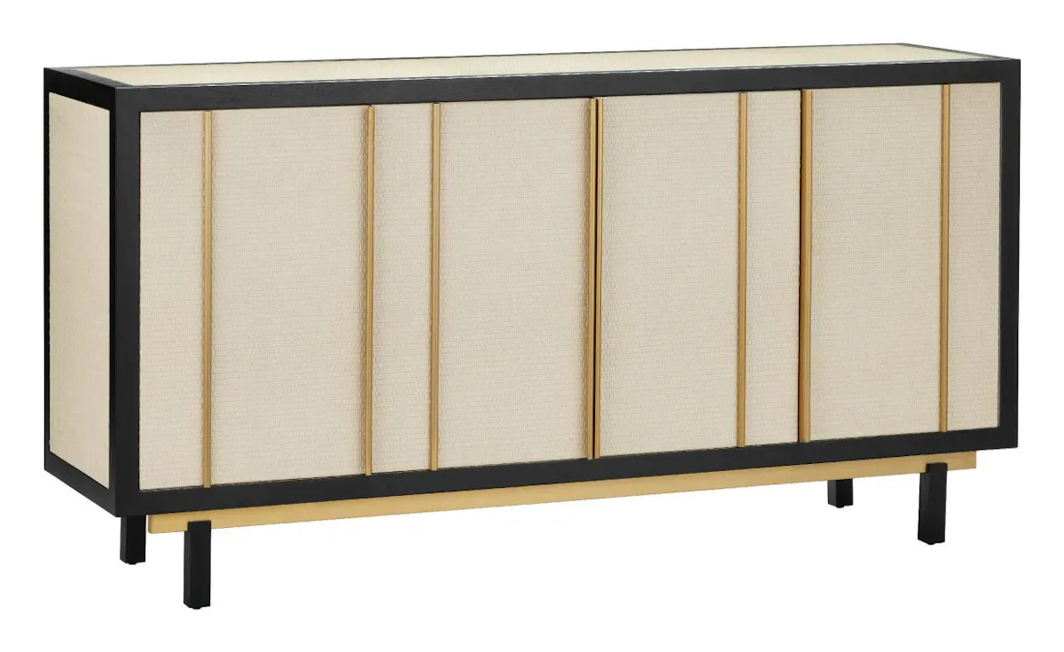 Currey and Company 3000-0300 Deanna Raffia Credenza Currey and Company 3000-0300 Deanna Raffia Credenza