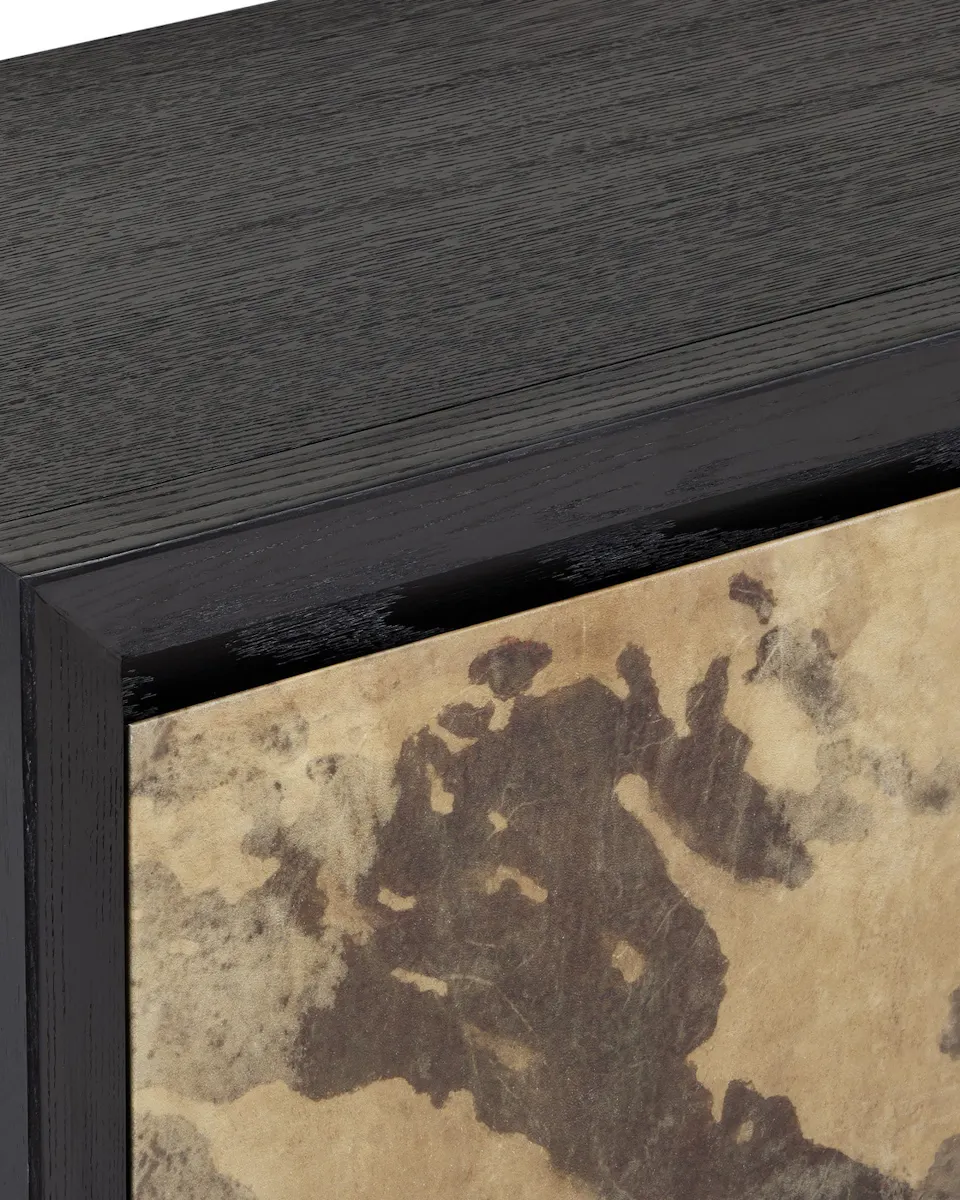 Currey and Company 3000-0032 Karlson Faux Vellum Credenza Currey and Company 3000-0032 Karlson Faux Vellum Credenza