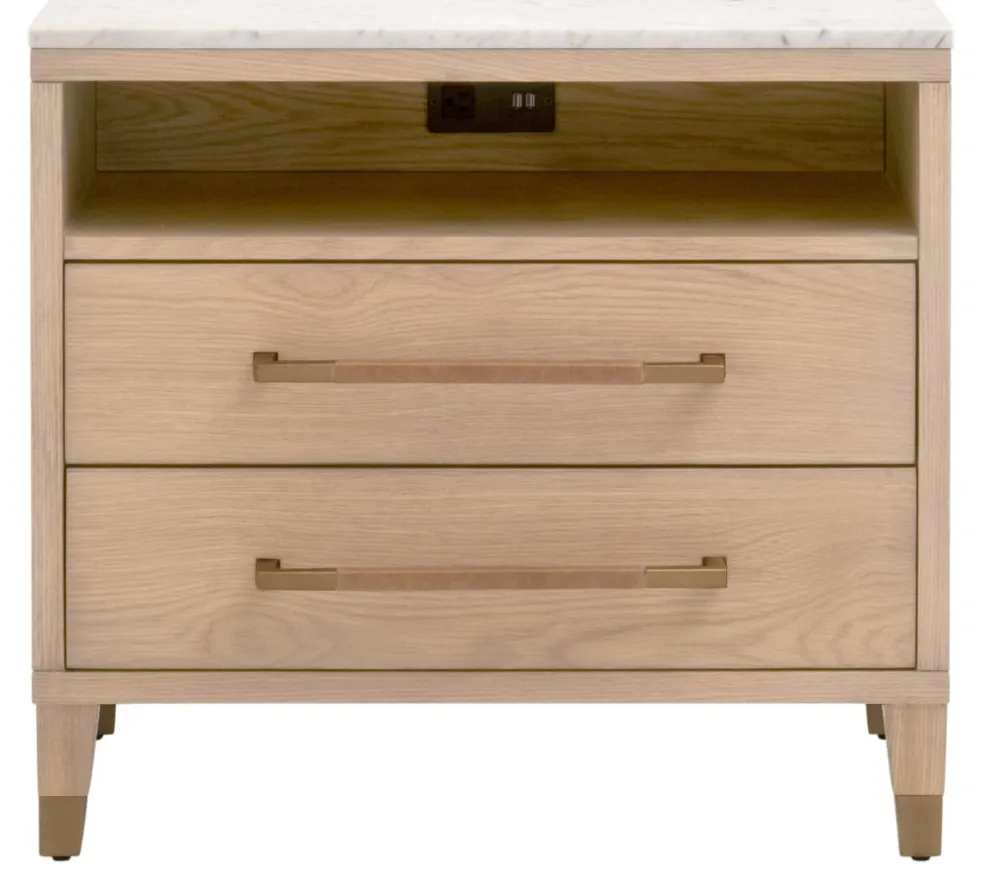 Essentials For Living 5250.NAT-OAK/BIA Cambria 2 Drawer Nightstand Essentials For Living 5250.NAT-OAK/BIA Cambria 2 Drawer Nightstand