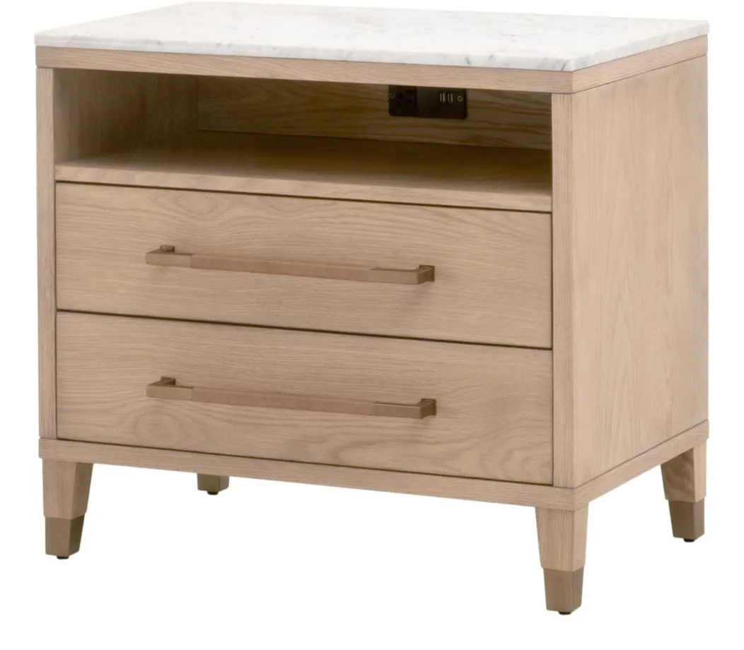 Essentials For Living 5250.NAT-OAK/BIA Cambria 2 Drawer Nightstand Essentials For Living 5250.NAT-OAK/BIA Cambria 2 Drawer Nightstand