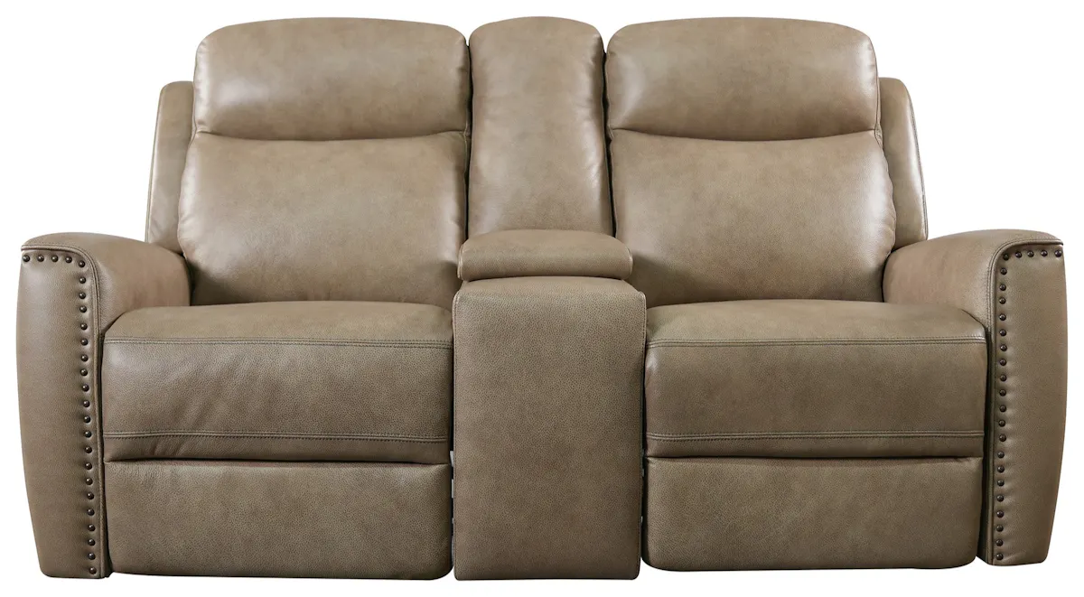 Bassett Club Level 3793-PC42W Douglas Power Motion Loveseat Console Wheat Leather Bassett Club Level 3793-PC42W Douglas Power Motion Loveseat Console Wheat Leather