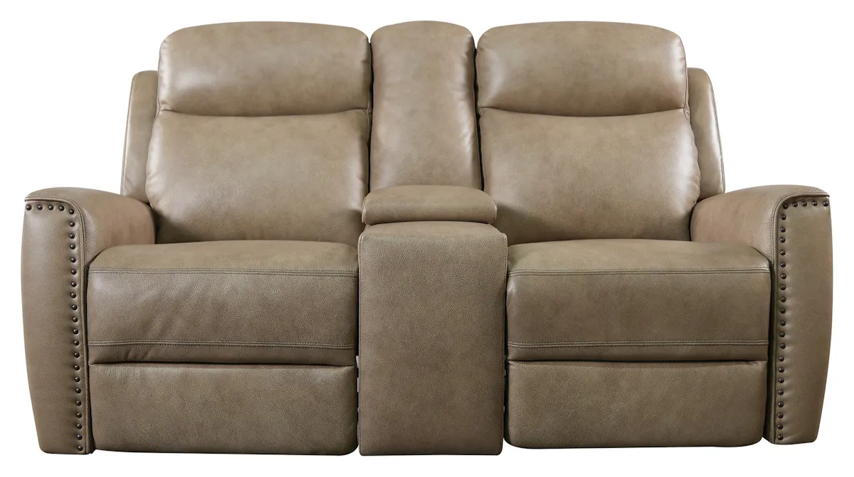 Bassett Club Level 3793-PC42W Douglas Power Motion Loveseat Console Wheat Leather Bassett Club Level 3793-PC42W Douglas Power Motion Loveseat Console Wheat Leather