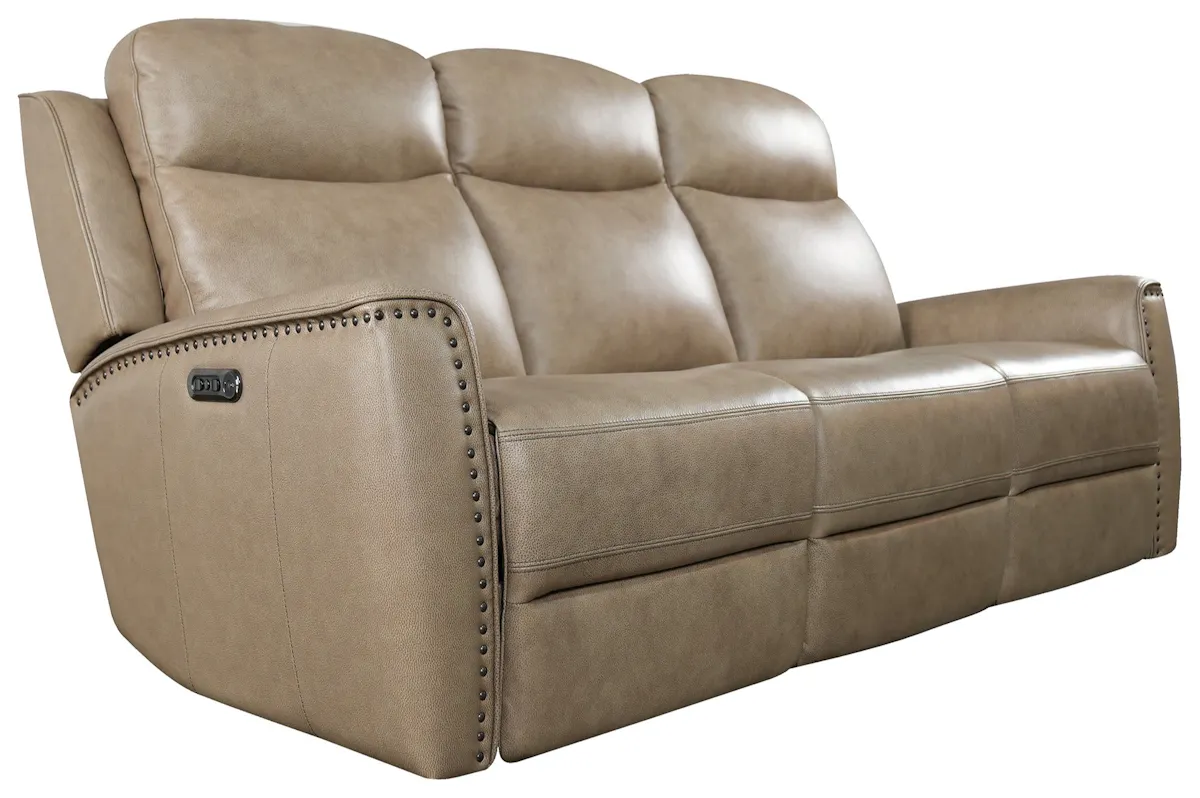 Bassett Club Level 3793-P62W Douglas Power Motion Sofa Wheat Leather Bassett Club Level 3793-P62W Douglas Power Motion Sofa Wheat Leather