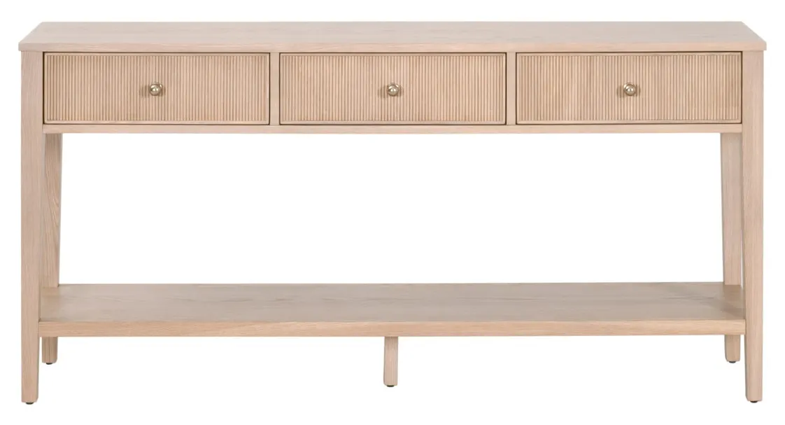 Essentials For Living 5268.NAT-OAK Highland 3 Drawer Console Table Essentials For Living 5268.NAT-OAK Highland 3 Drawer Console Table