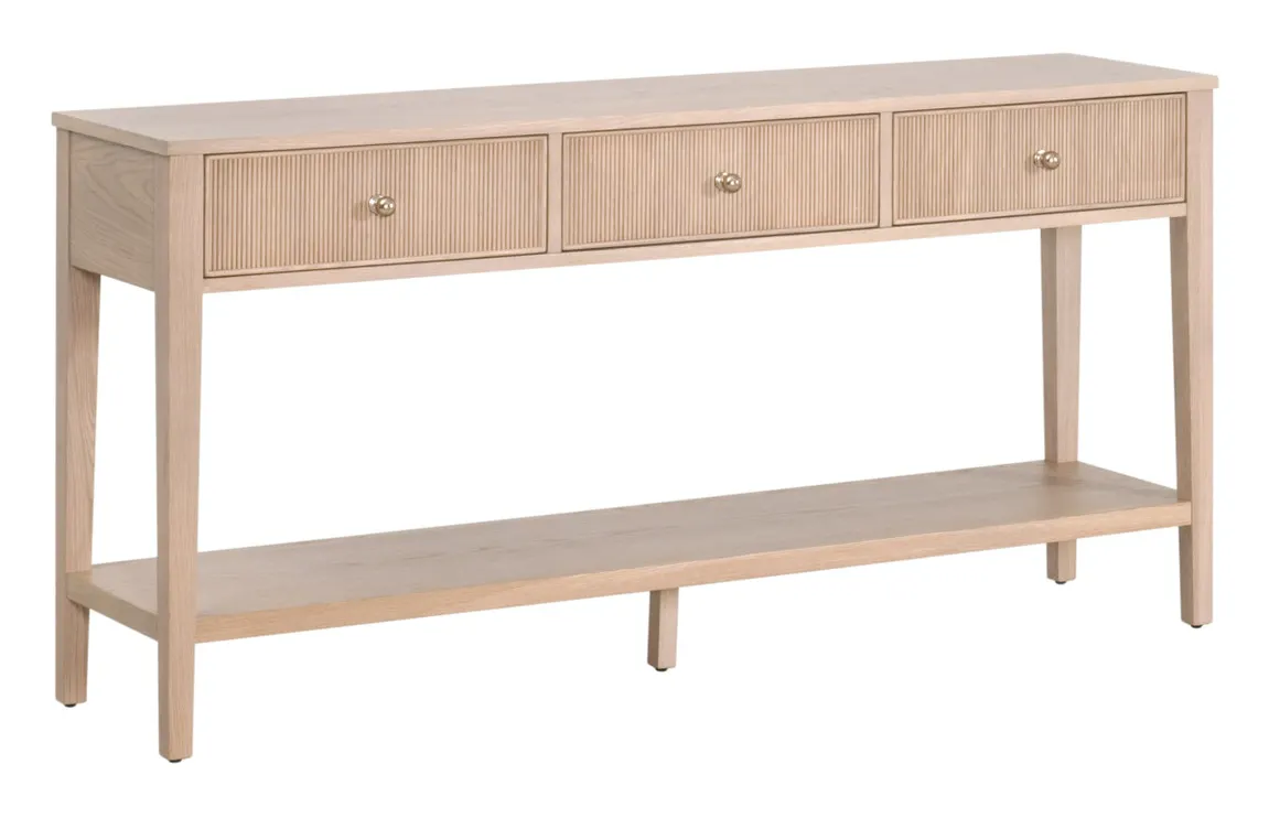 Essentials For Living 5268.NAT-OAK Highland 3 Drawer Console Table Essentials For Living 5268.NAT-OAK Highland 3 Drawer Console Table