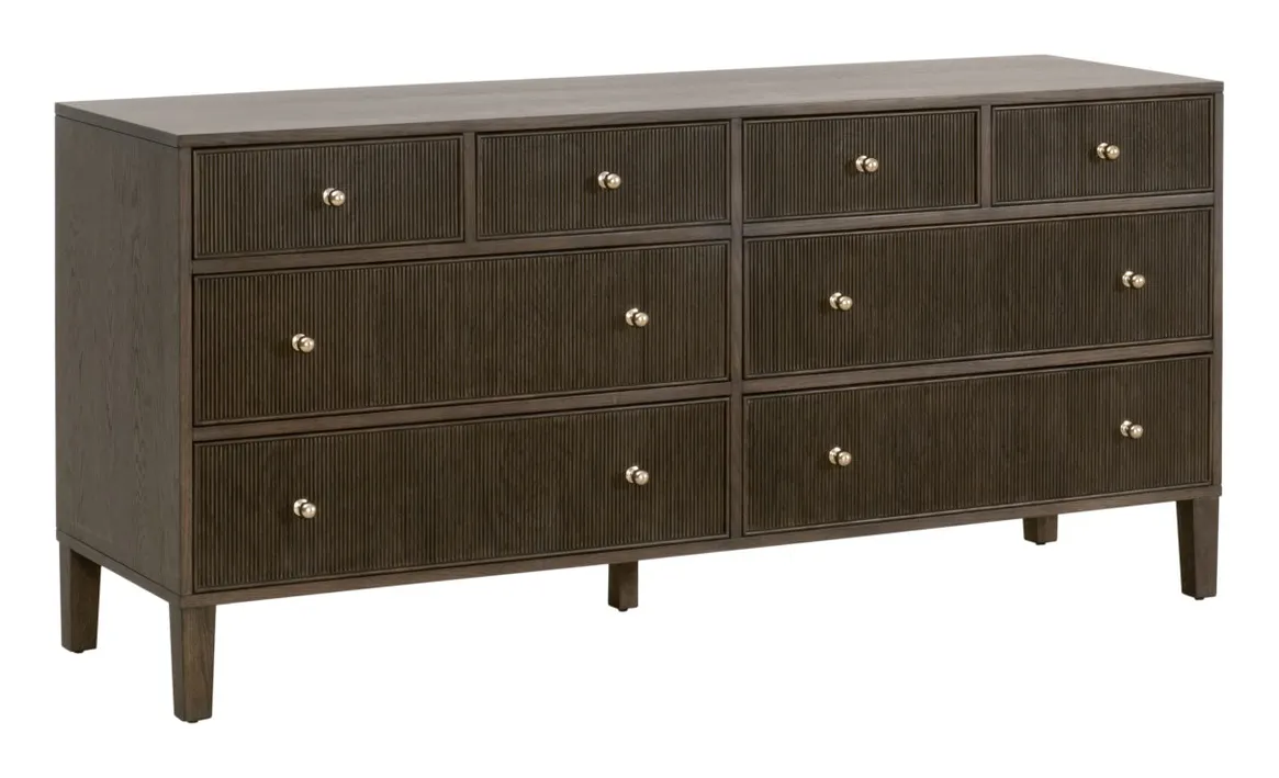 Essentials For Living 5258.DB-OAK Highland 8 Drawer Double Dresser Essentials For Living 5258.DB-OAK Highland 8 Drawer Double Dresser