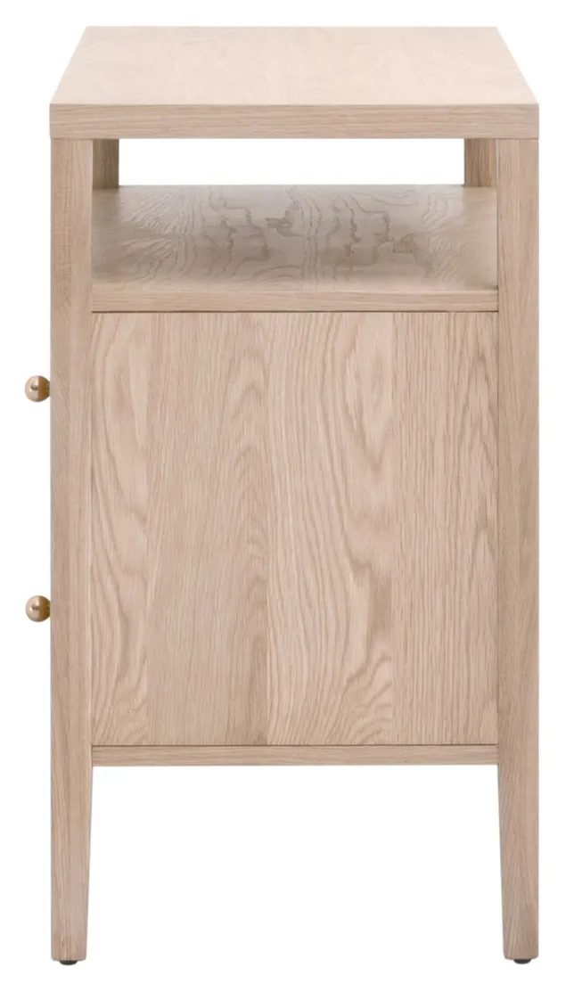 Essentials For Living 5257.NAT-OAK Highland Open Shelf 2 Drawer Nightstand Essentials For Living 5257.NAT-OAK Highland Open Shelf 2 Drawer Nightstand