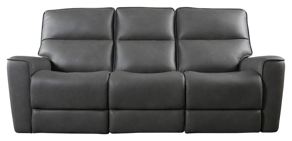 Bassett Club Level 3797-P62G Kenneth Power Motion Sofa Gunmetal Leather Bassett Club Level 3797-P62G Kenneth Power Motion Sofa Gunmetal Leather
