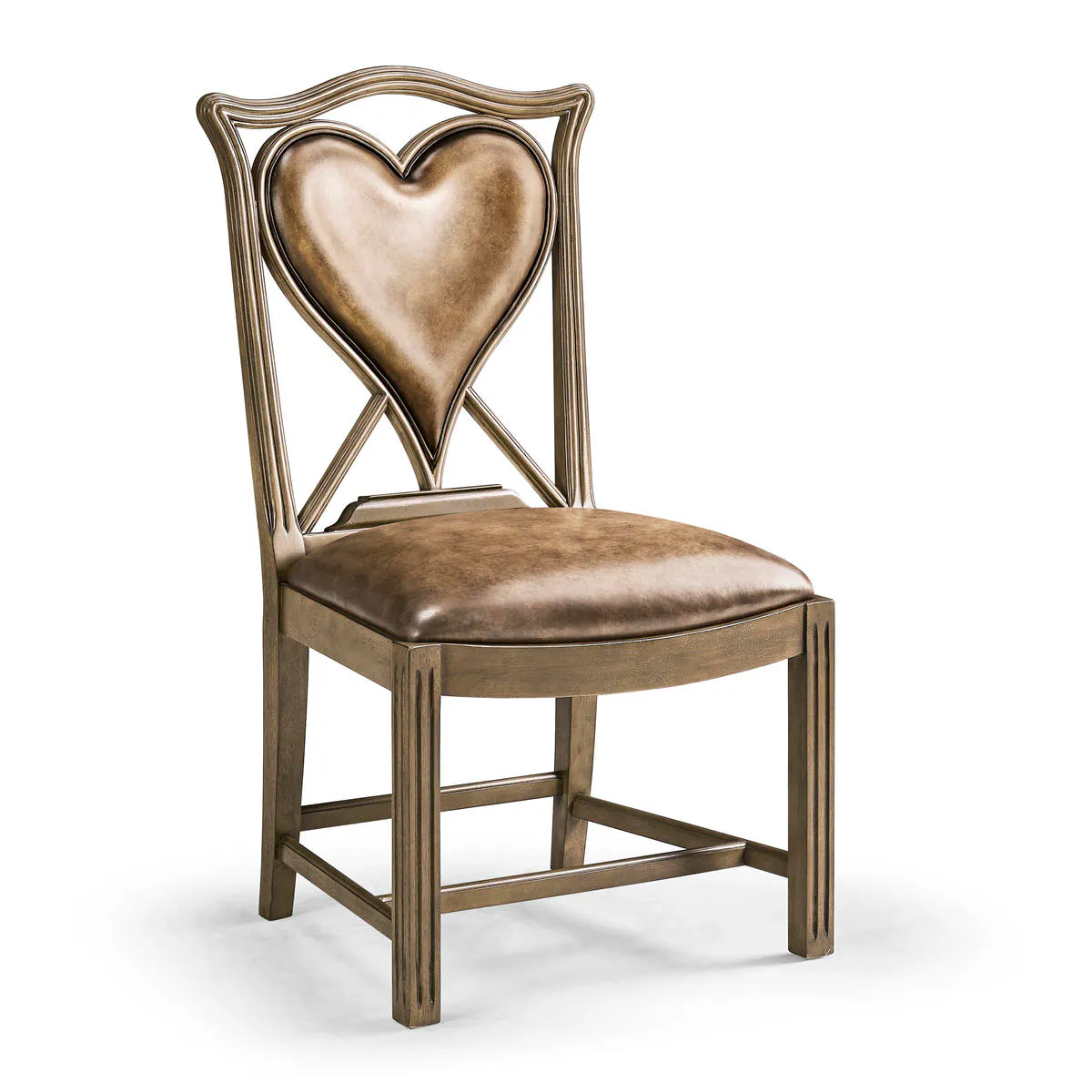 Jonathan Charles 493359-SC-MBL-L041 Playing Card Heart Side Chair