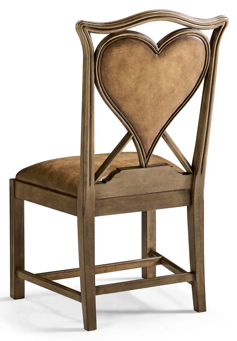 Jonathan Charles 493359-SC-MBL-L041 Playing Card Heart Side Chair Jonathan Charles 493359-SC-MBL-L041 Playing Card Heart Side Chair