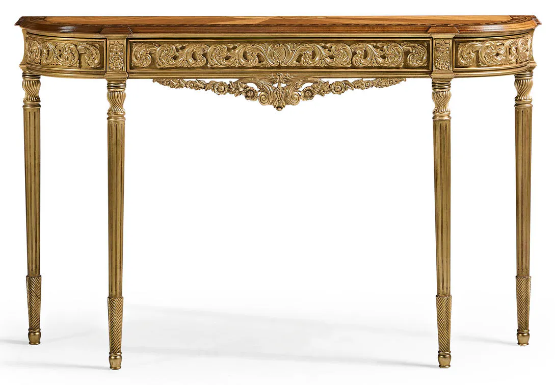 Jonathan Charles 493239-DGW Louis IV Style Narrow Gilded Console Jonathan Charles 493239-DGW Louis IV Style Narrow Gilded Console
