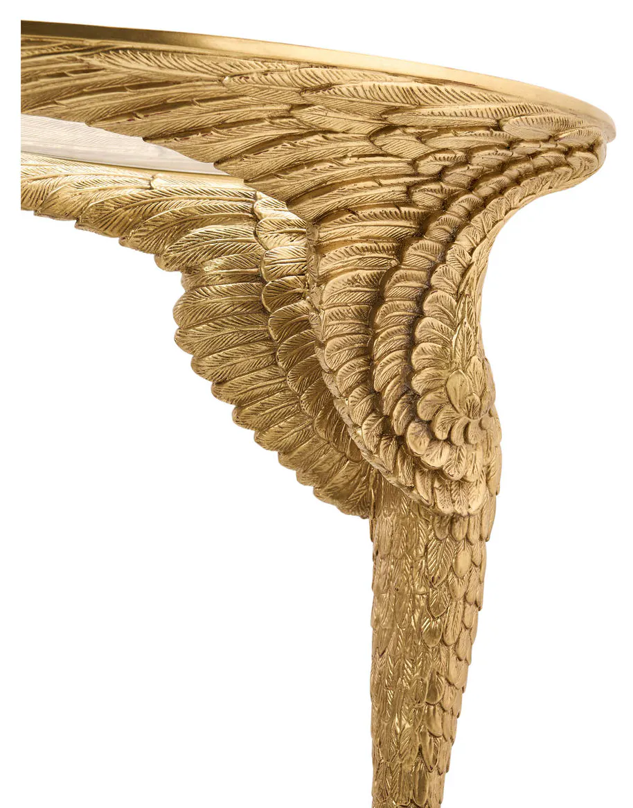 Jonathan Charles 495100-DGW Empire Style Winged Sofa Table Jonathan Charles 495100-DGW Empire Style Winged Sofa Table