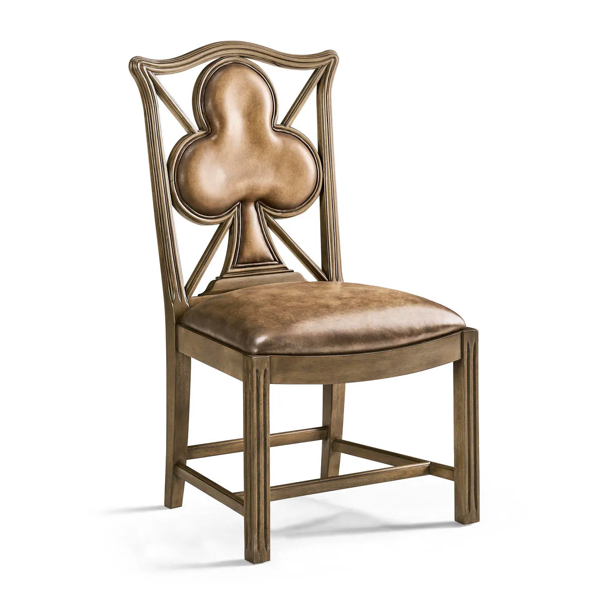 Jonathan Charles 493360-SC-MBL-L041 Playing Card Club Side Chair