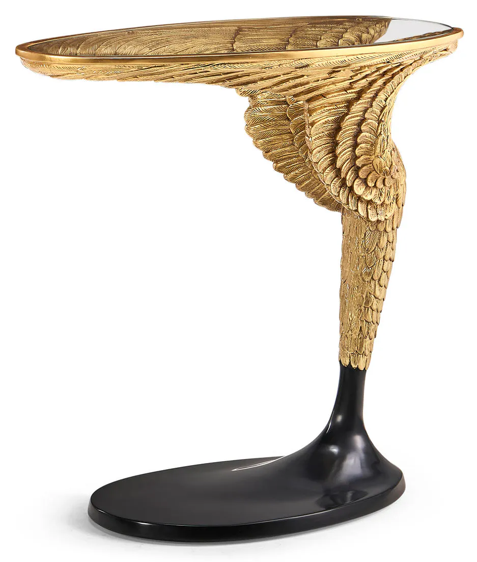 Jonathan Charles 495100-DGW Empire Style Winged Sofa Table Jonathan Charles 495100-DGW Empire Style Winged Sofa Table