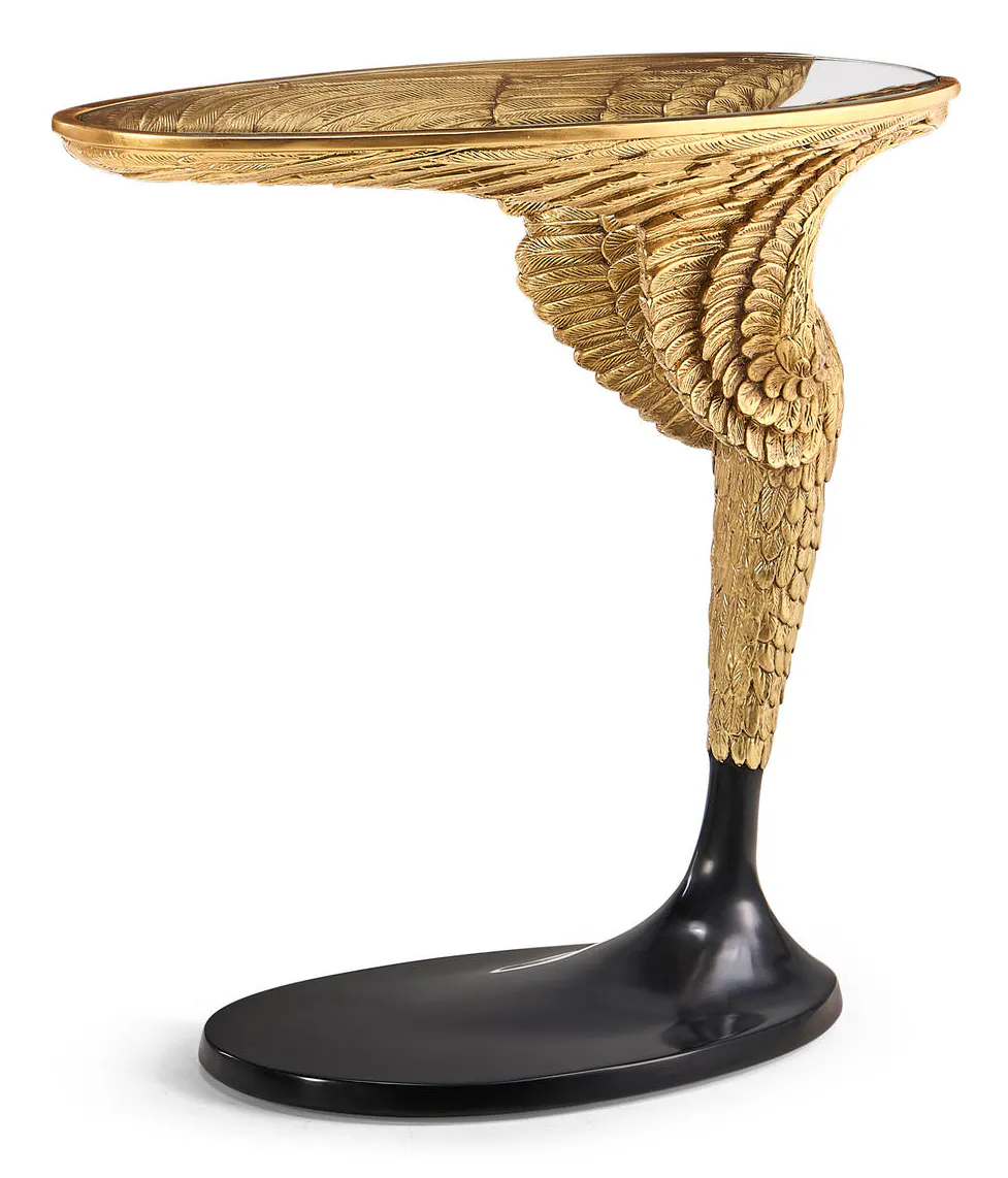 Jonathan Charles 495100-DGW Empire Style Winged Sofa Table Jonathan Charles 495100-DGW Empire Style Winged Sofa Table
