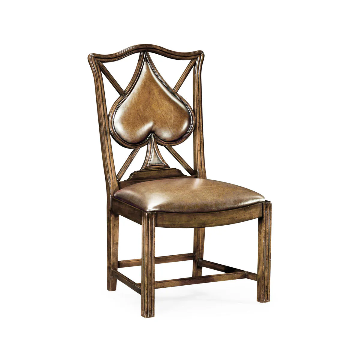 Jonathan Charles 493361-SC-MBL-L041 Playing Card Spade Side Chair