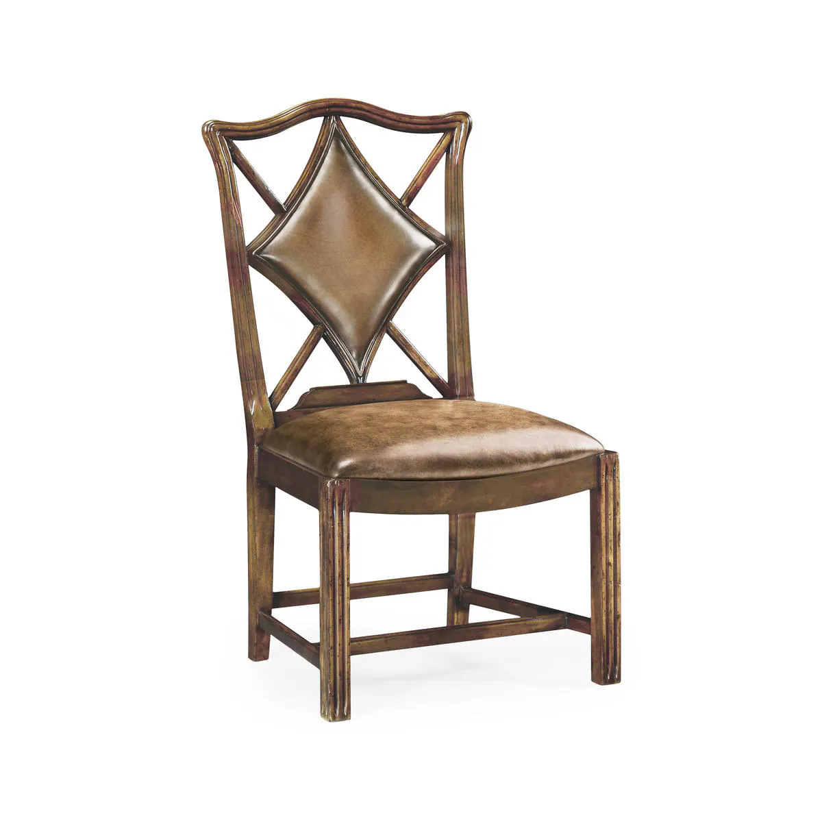 Jonathan Charles 493362-SC-MBL-L041 Playing Card Diamond Side Chair