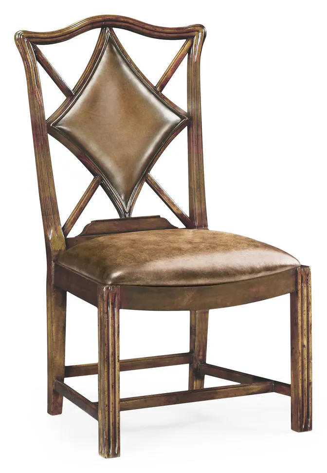 Jonathan Charles 493362-SC-MBL-L041 Playing Card Diamond Side Chair Jonathan Charles 493362-SC-MBL-L041 Playing Card Diamond Side Chair
