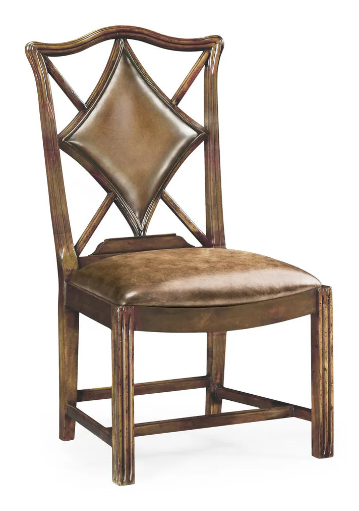 Jonathan Charles 493362-SC-MBL-L041 Playing Card Diamond Side Chair Jonathan Charles 493362-SC-MBL-L041 Playing Card Diamond Side Chair