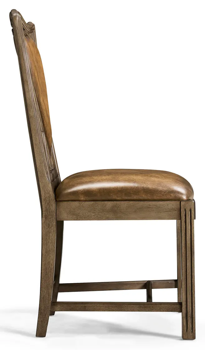 Jonathan Charles 493359-SC-MBL-L041 Playing Card Heart Side Chair Jonathan Charles 493359-SC-MBL-L041 Playing Card Heart Side Chair