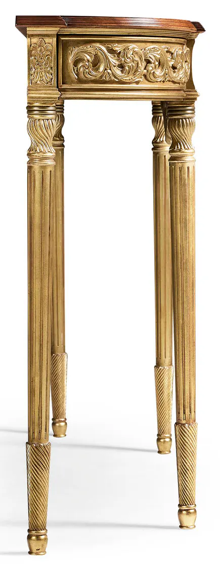 Jonathan Charles 493239-DGW Louis IV Style Narrow Gilded Console Jonathan Charles 493239-DGW Louis IV Style Narrow Gilded Console