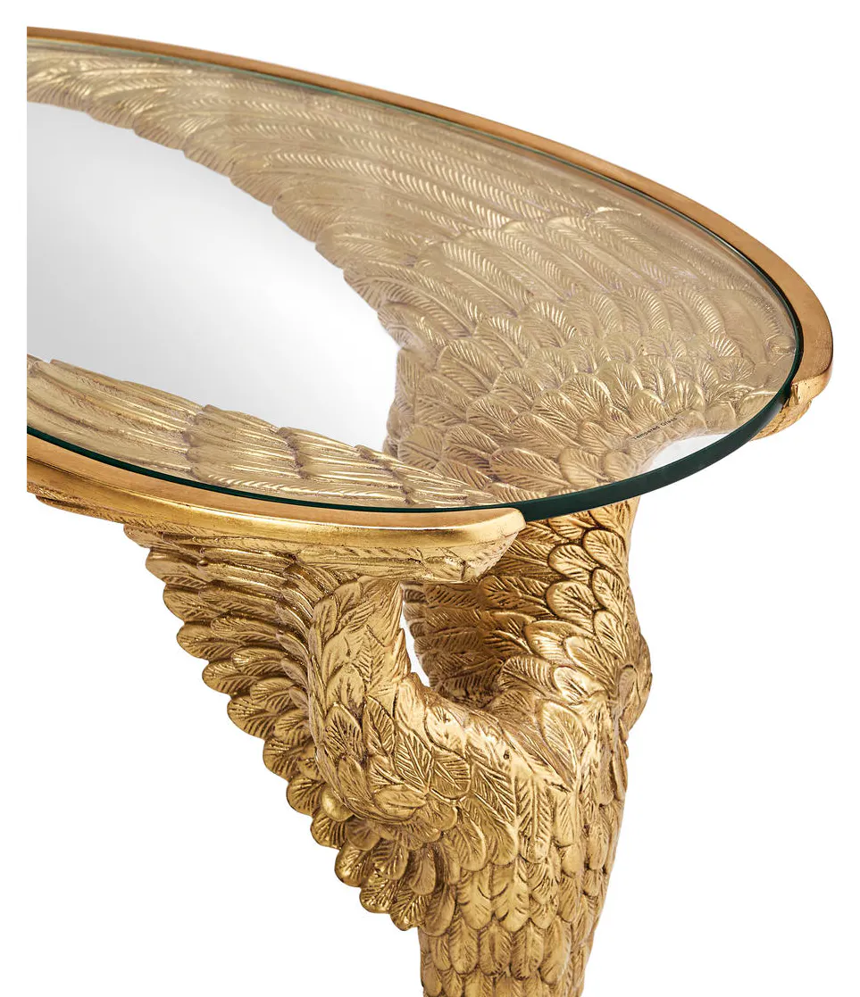 Jonathan Charles 495100-DGW Empire Style Winged Sofa Table Jonathan Charles 495100-DGW Empire Style Winged Sofa Table