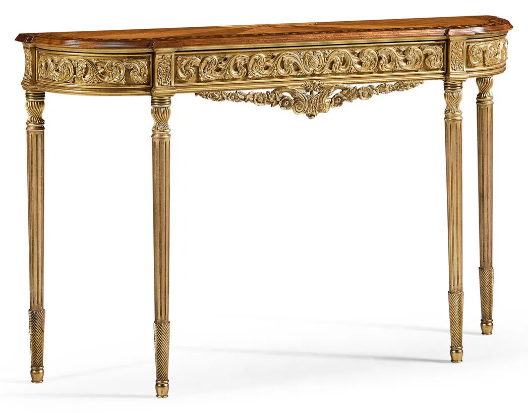 Jonathan Charles 493239-DGW Louis IV Style Narrow Gilded Console Jonathan Charles 493239-DGW Louis IV Style Narrow Gilded Console