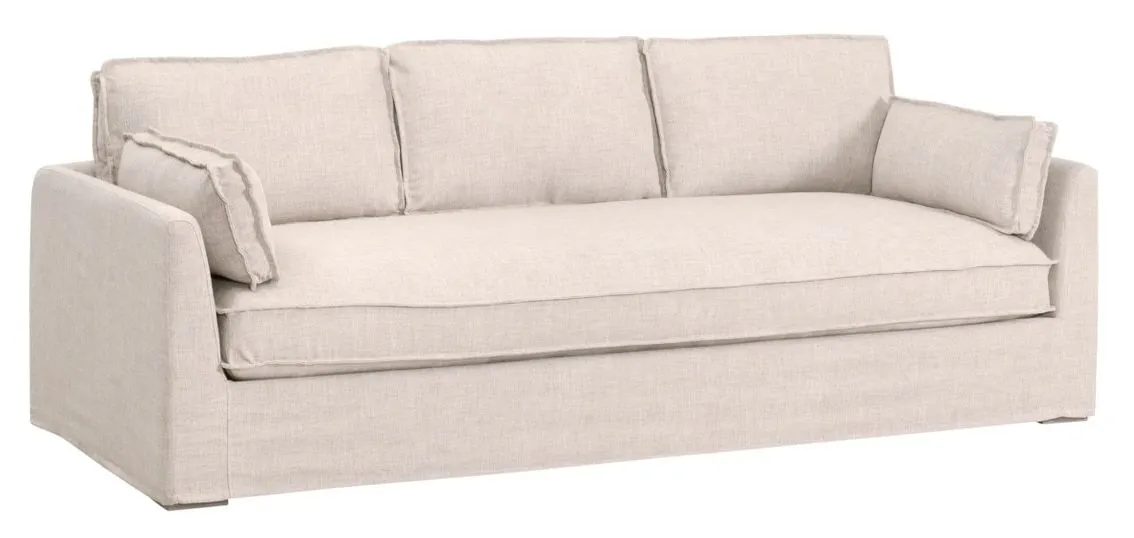 Essentials For Living 6726-3.ATWN Thea Outdoor 90 inch Taper Arm Slipcover Sofa