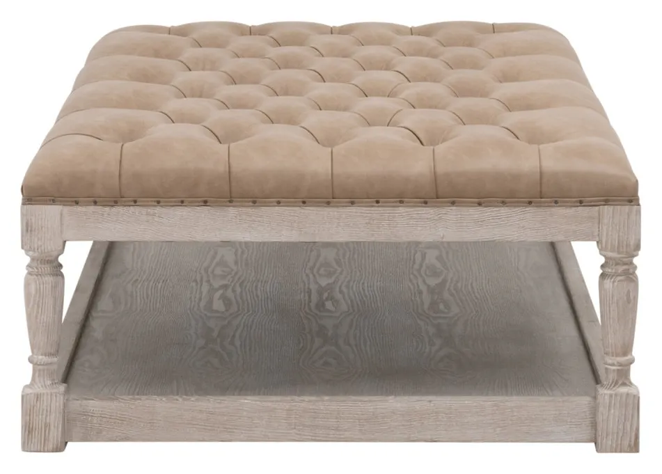 Essentials For Living 6429UP-RCT.IVT-BT/NG Townsend Tufted Upholstered Rectangle Coffee Table Essentials For Living 6429UP-RCT.IVT-BT/NG Townsend Tufted Upholstered Rectangle Coffee Table
