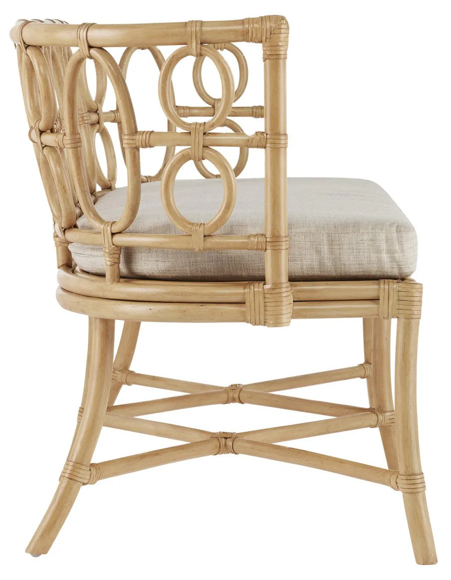 Currey and Company 7000-0592 Tegal Natural Bench Finn Natural Currey and Company 7000-0592 Tegal Natural Bench Finn Natural