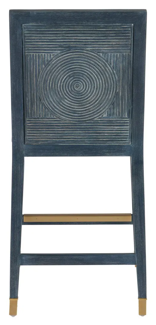 Currey and Company 7000-0902 Santos Vintage Navy Counter Stool Barrett Dusk Currey and Company 7000-0902 Santos Vintage Navy Counter Stool Barrett Dusk