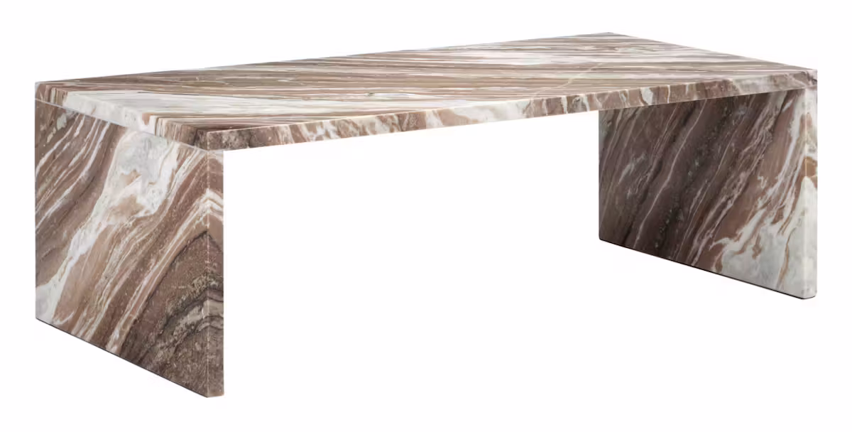 Currey and Company 3000-0232 Ryan Brown Marble Cocktail Table Currey and Company 3000-0232 Ryan Brown Marble Cocktail Table