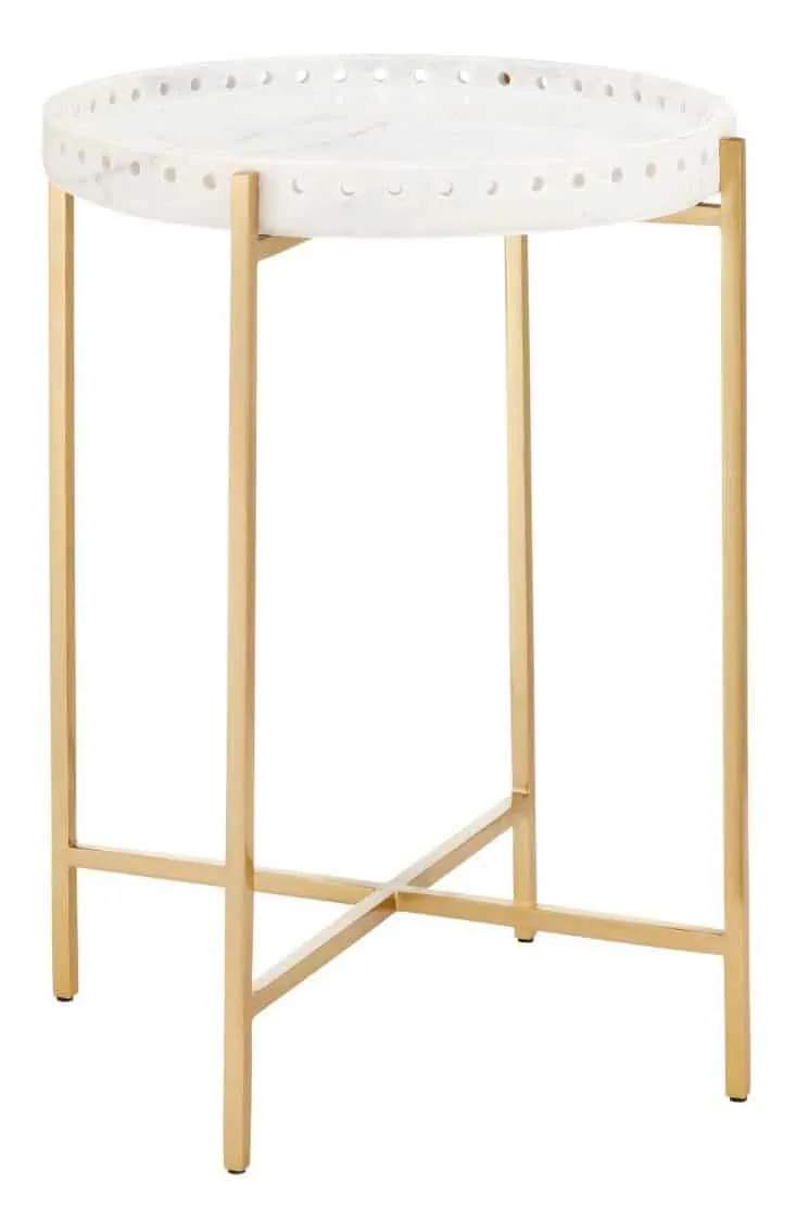 Currey and Company 4000-0146 Freya Marble Accent Table