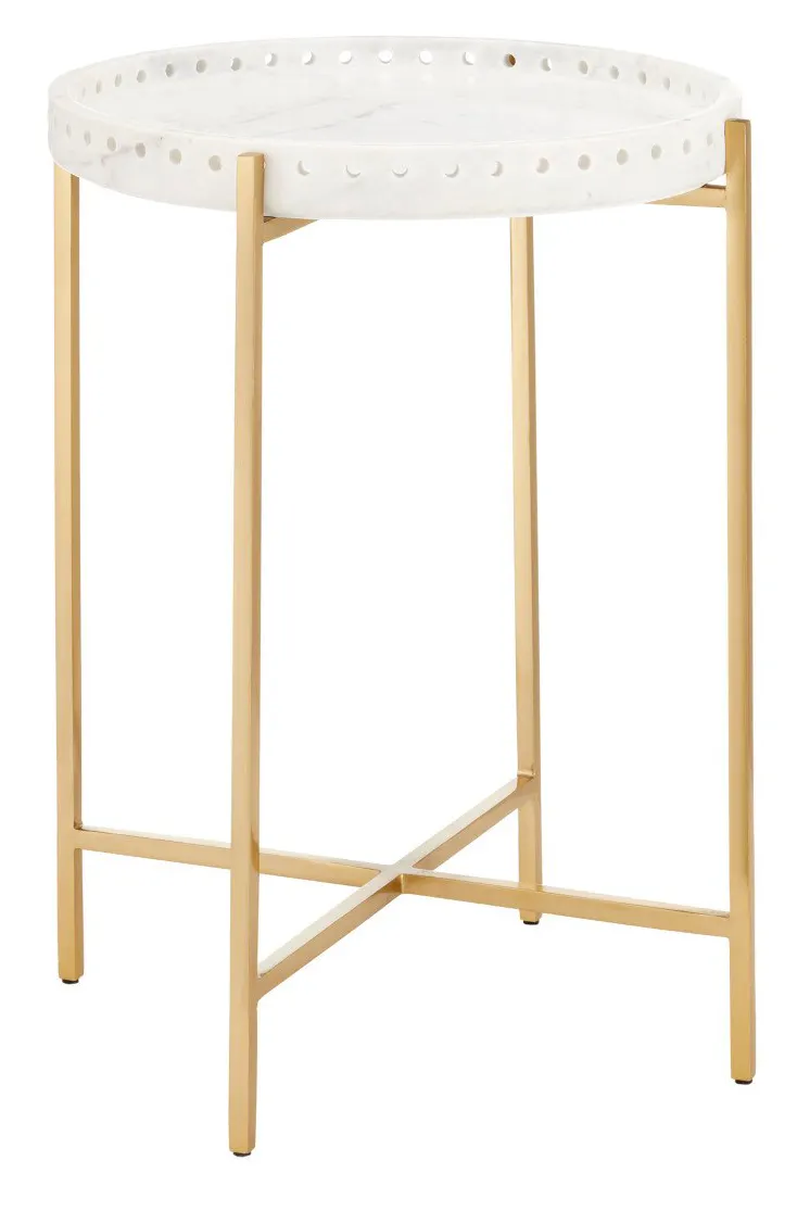 Currey and Company 4000-0146 Freya Marble Accent Table Currey and Company 4000-0146 Freya Marble Accent Table