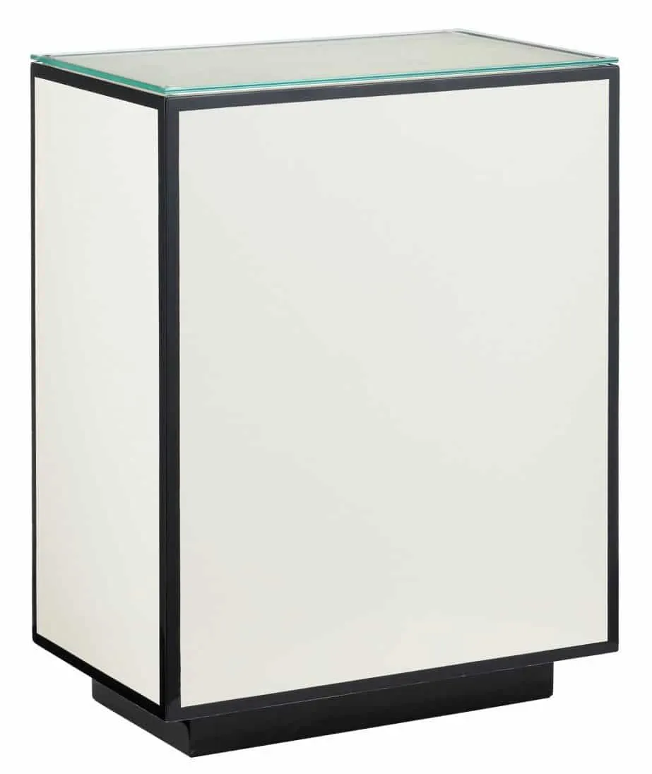 Currey and Company 3000-0313 Ivory Lacquer Side Table