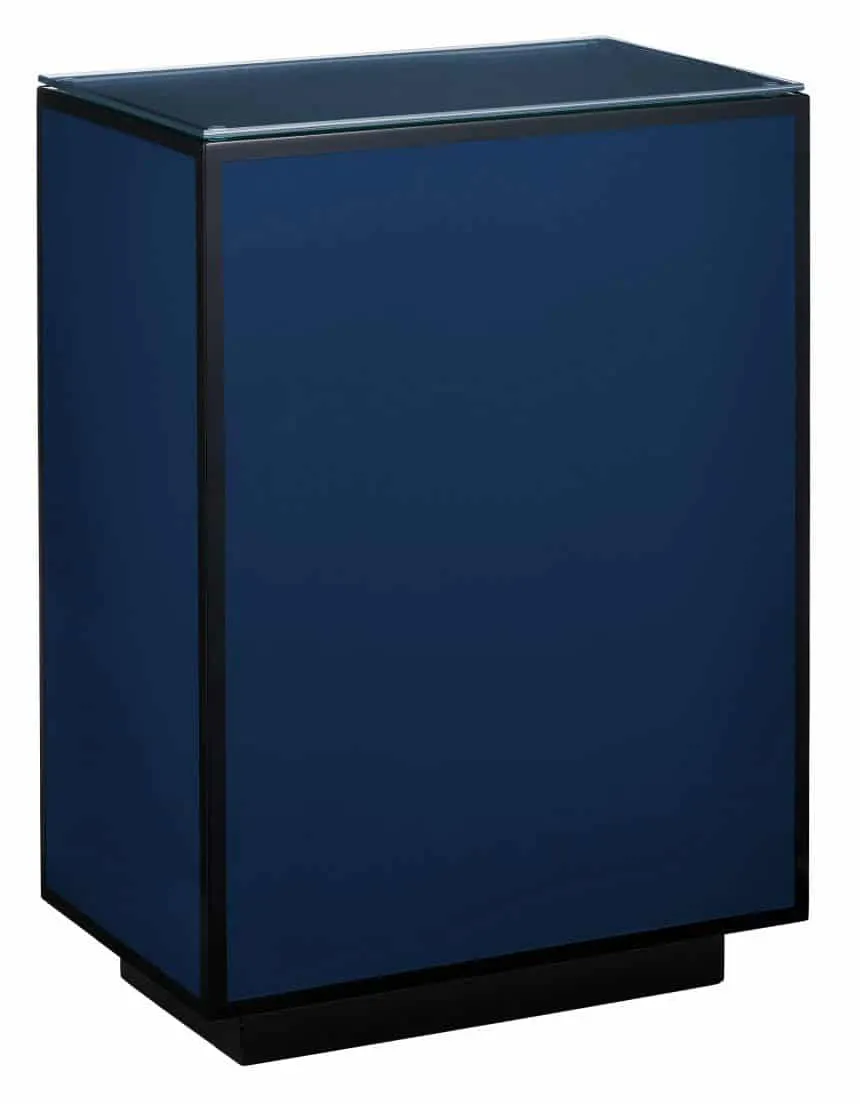 Currey and Company 3000-0314 Navy Lacquer Side Table