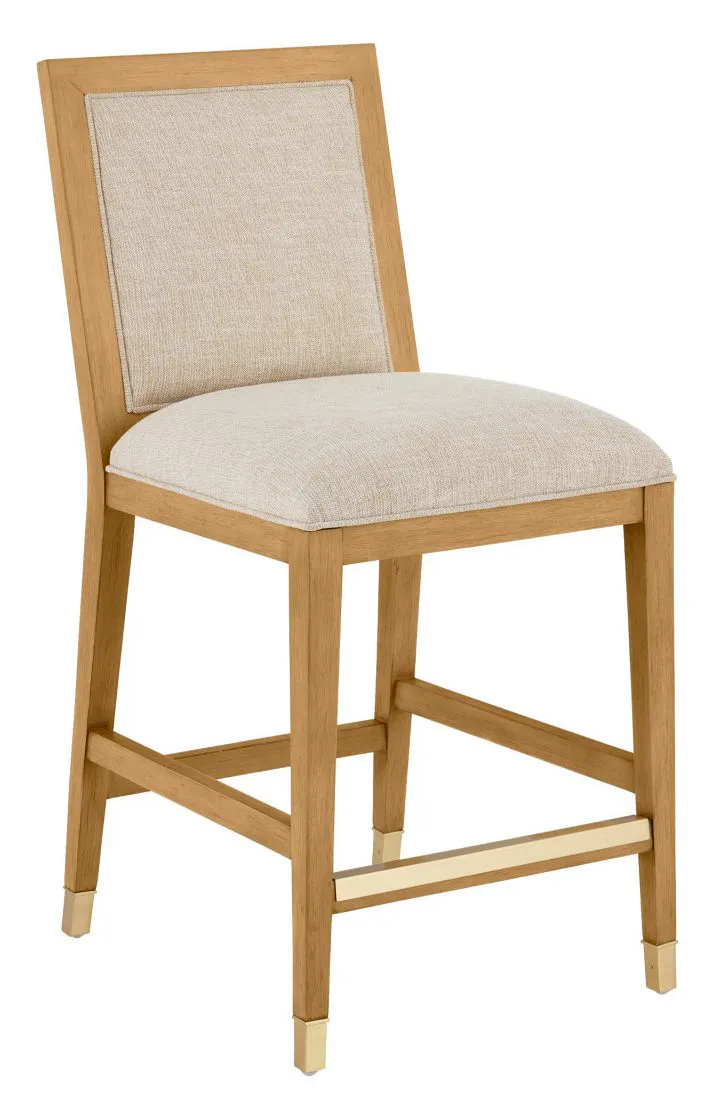 Currey and Company 7000-0892 Santos Sea Sand Counter Stool Liller Malt