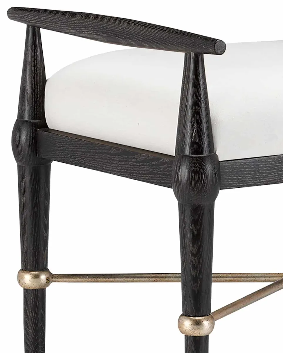Currey and Company 7000-0061 Perrin Black Ottoman Muslin Currey and Company 7000-0061 Perrin Black Ottoman Muslin