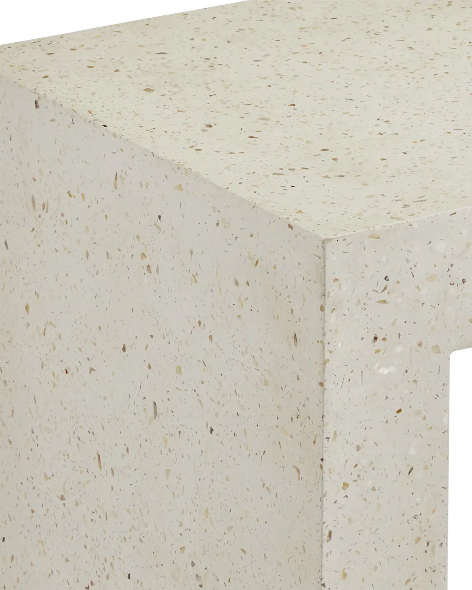 Currey and Company 2000-0041 Carson Ivory Terrazzo Accent Table Currey and Company 2000-0041 Carson Ivory Terrazzo Accent Table
