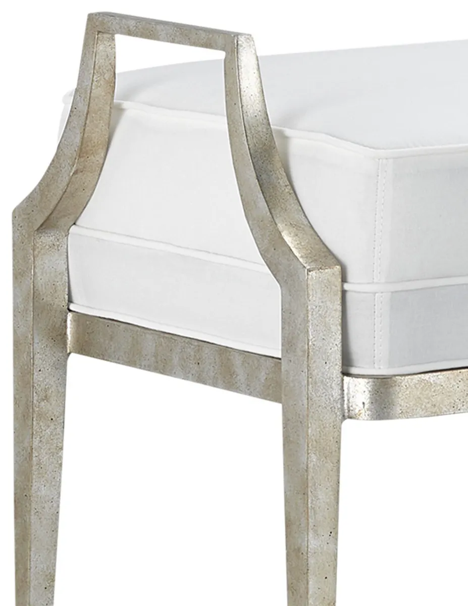 Currey and Company 7000-1181 Torrey Silver Bench Muslin Currey and Company 7000-1181 Torrey Silver Bench Muslin