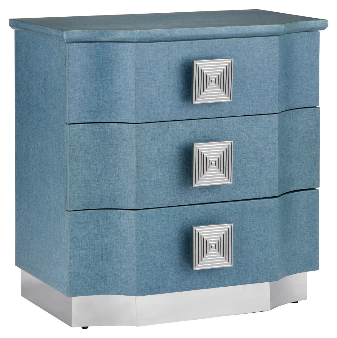 Currey and Company 3000-0282 Maya Blue Chest Currey and Company 3000-0282 Maya Blue Chest