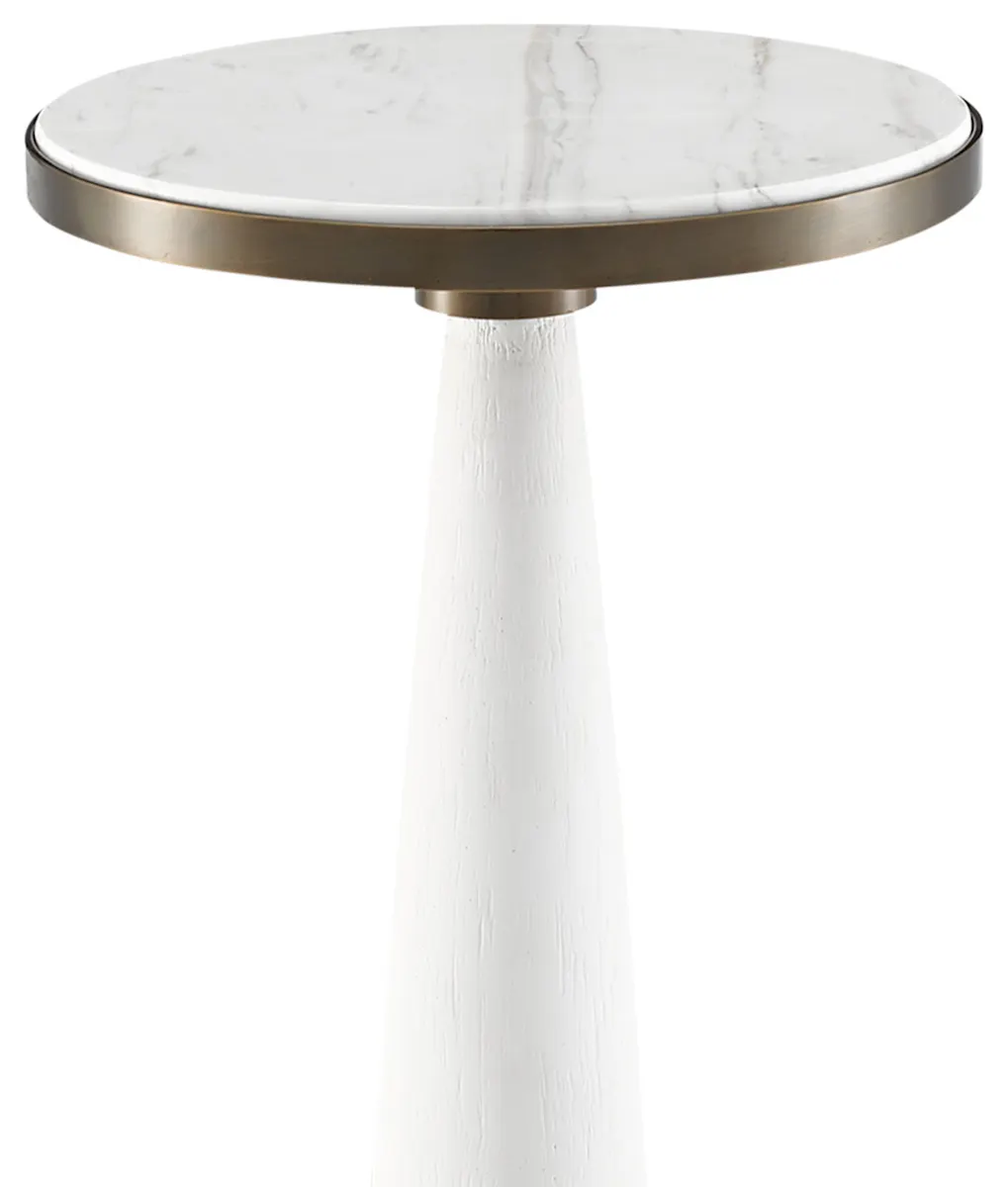 Currey and Company 4000-0079 Greta White Drinks Table Currey and Company 4000-0079 Greta White Drinks Table