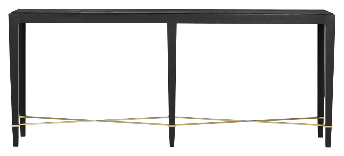 Currey and Company 3000-0097 Verona Black Console Table Currey and Company 3000-0097 Verona Black Console Table