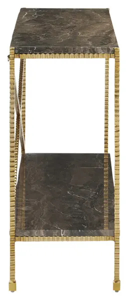 Currey and Company 4000-0173 Flying Marble Gold Console Table Currey and Company 4000-0173 Flying Marble Gold Console Table