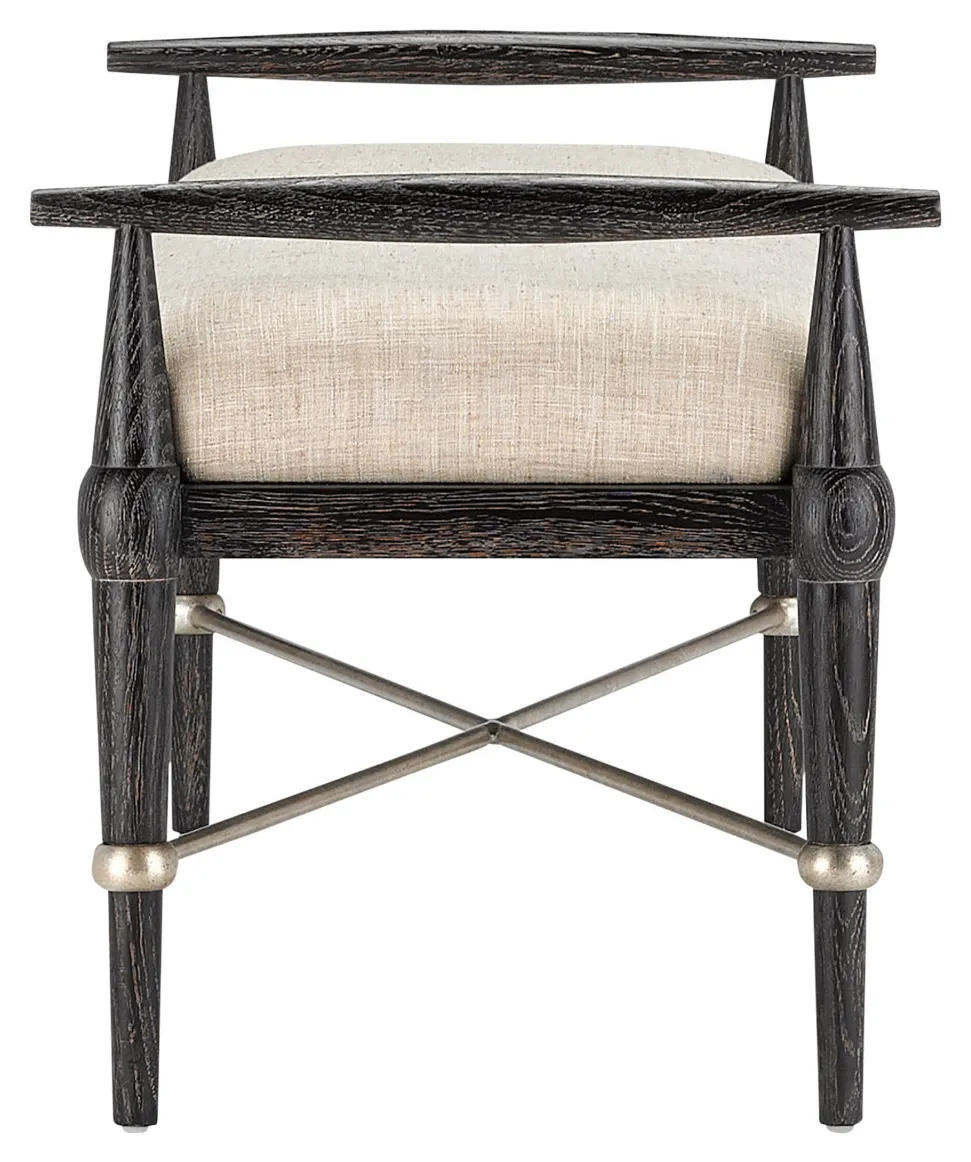 Currey and Company 7000-0052 Perrin Black Bench Finn Natural Currey and Company 7000-0052 Perrin Black Bench Finn Natural