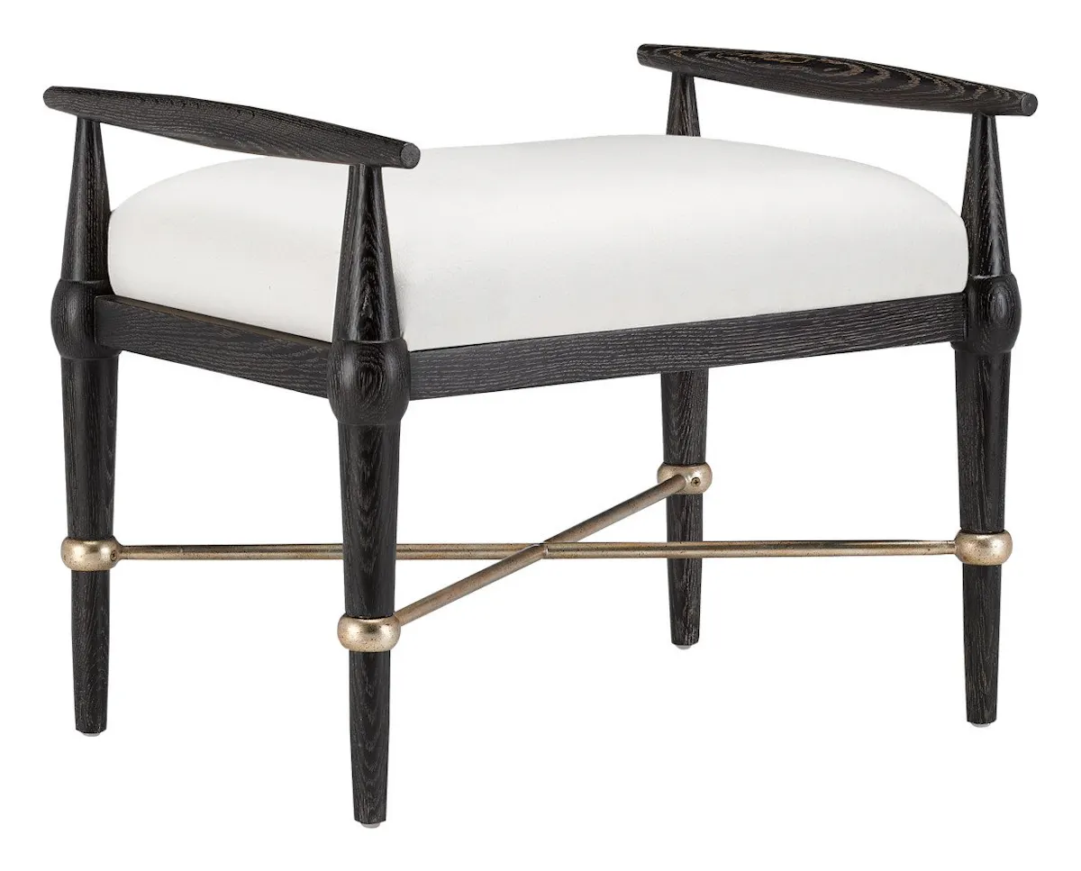 Currey and Company 7000-0061 Perrin Black Ottoman Muslin Currey and Company 7000-0061 Perrin Black Ottoman Muslin