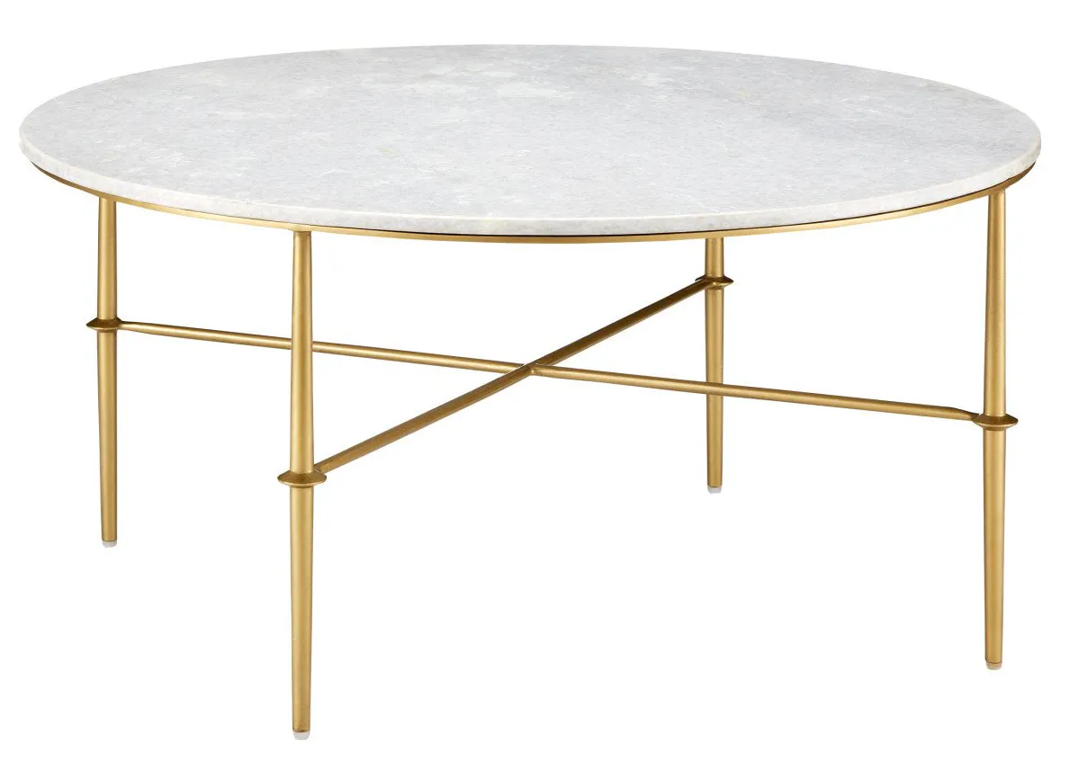 Currey and Company 4000-0145 Kira Marble Cocktail Table Currey and Company 4000-0145 Kira Marble Cocktail Table