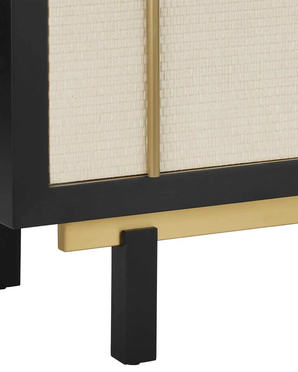 Currey and Company 3000-0300 Deanna Raffia Credenza Currey and Company 3000-0300 Deanna Raffia Credenza
