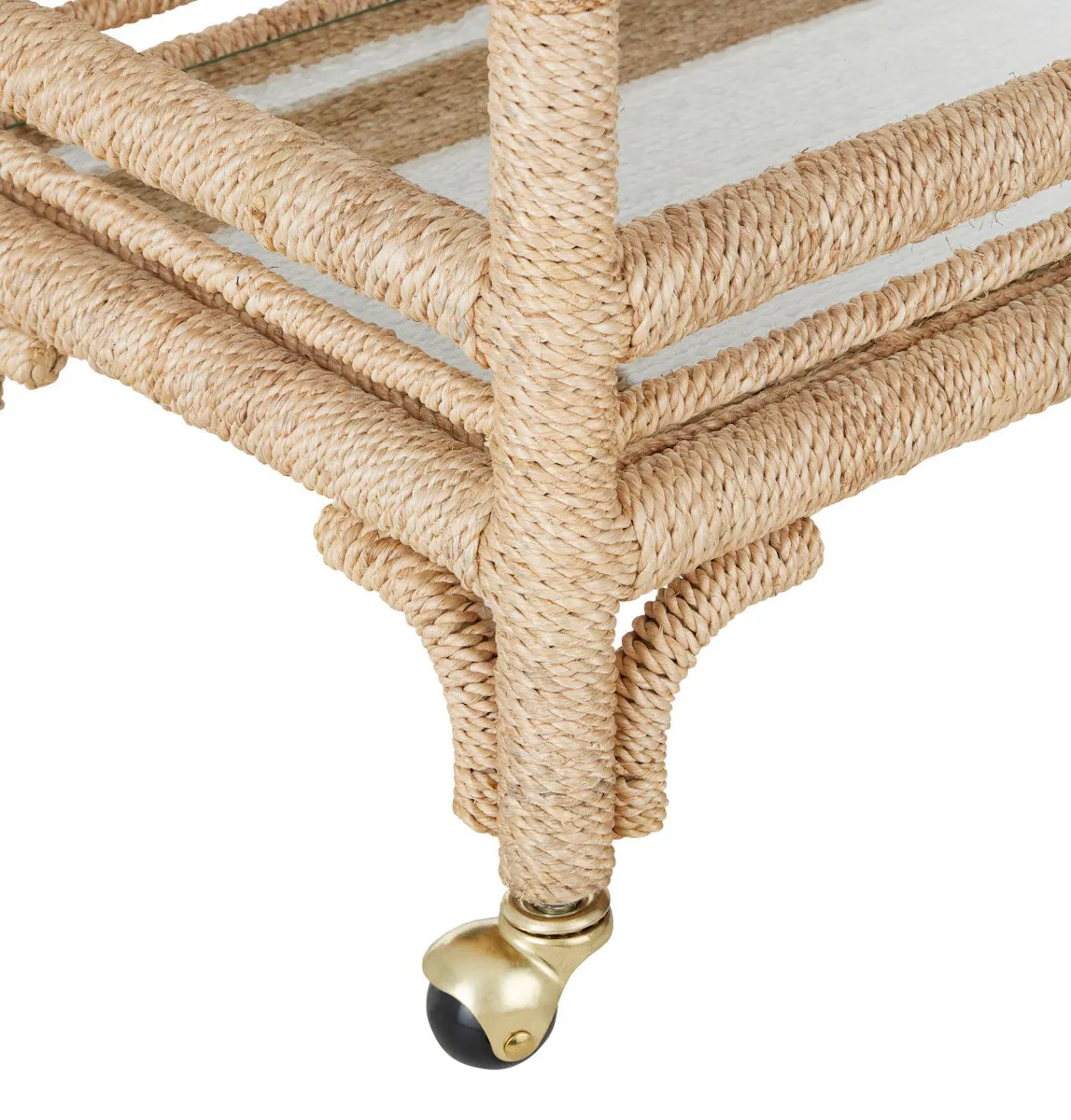 Currey and Company 3000-0218 Olisa Rope Bar Cart Currey and Company 3000-0218 Olisa Rope Bar Cart